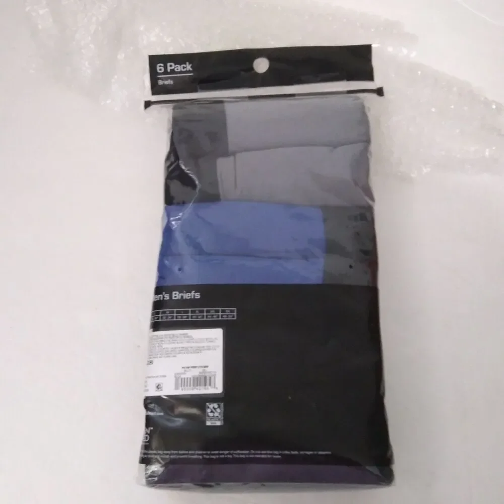 Mens Underwear 2XL 44 46 Briefs 6 pk Stretch Drawers Underpants Comfortable New